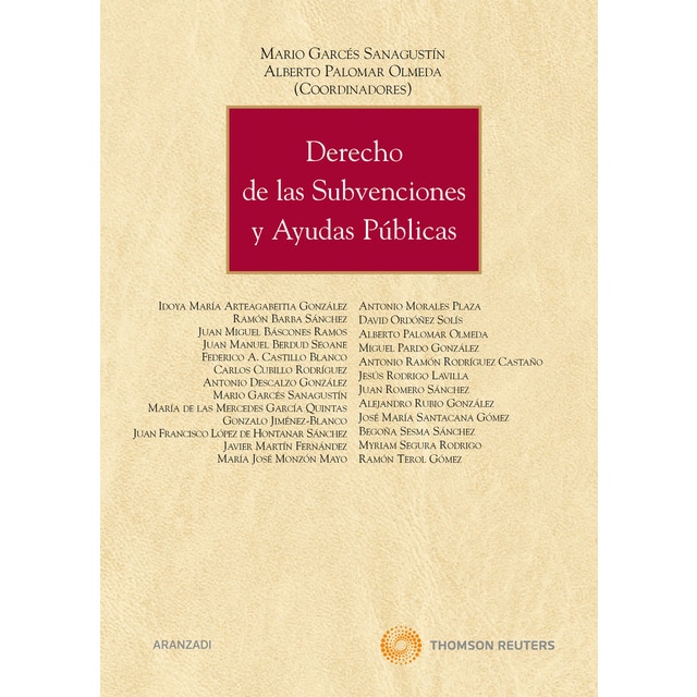 Imagen 0 de Derecho de las subvenciones y ayudas públicas (Tapa dura)