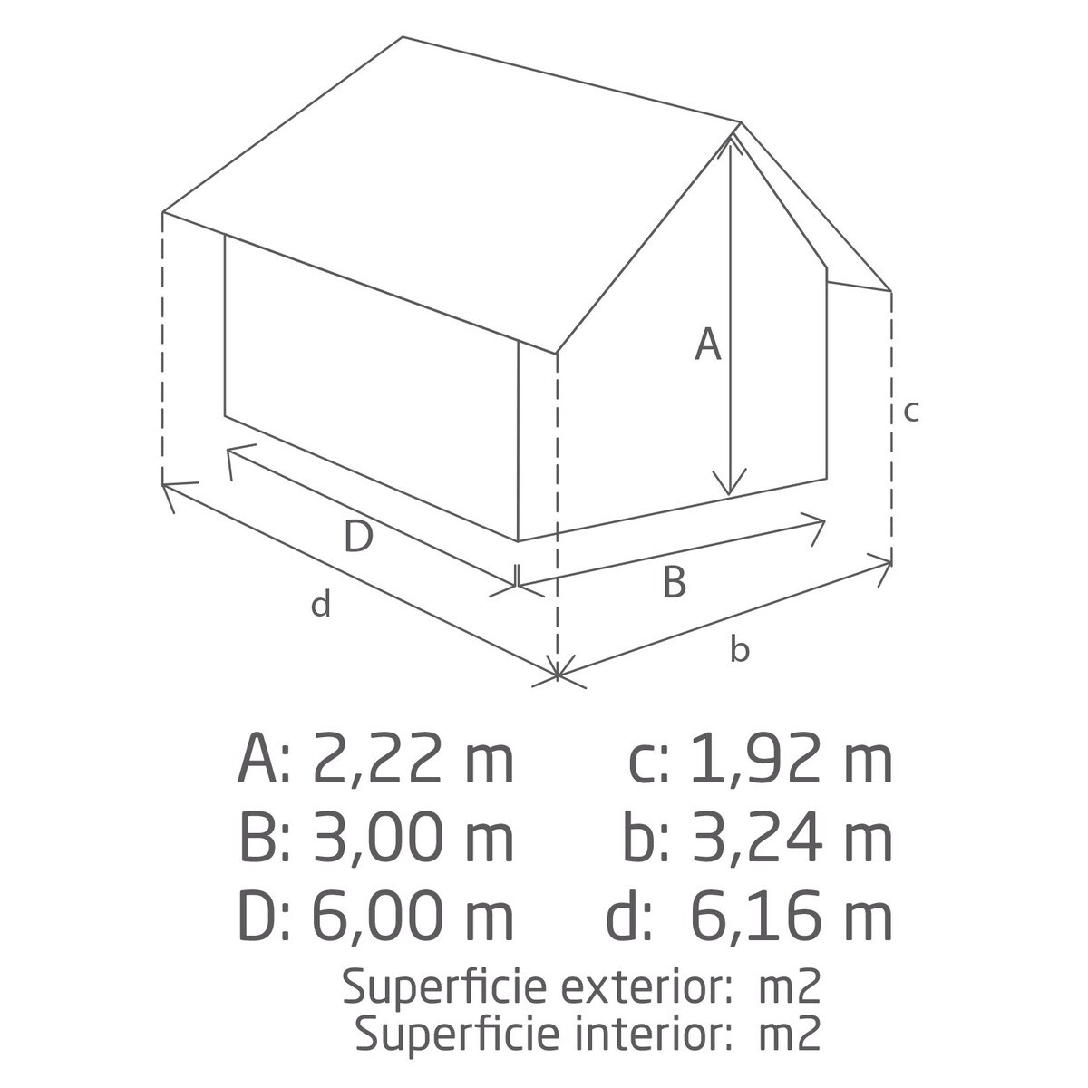 Garaje de madera KT12888 Madera-2