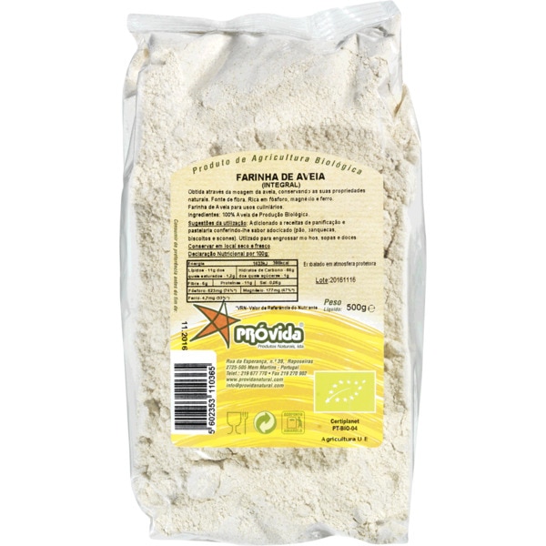 Farinha de Aveia Biológica embalagem 500 g