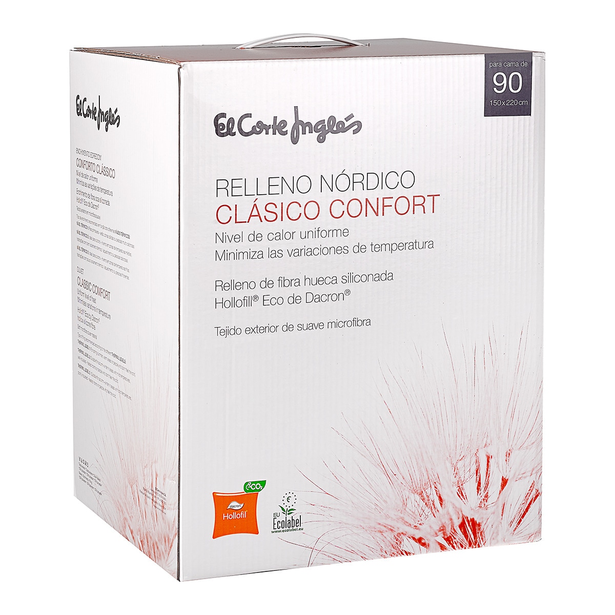 Edredão Nórdico 250 g/m2 de Fibra Clássico Confort Branco-2