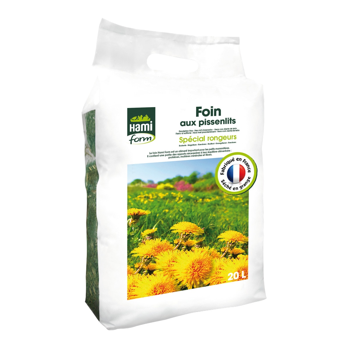Heno para conejos y roedores Hamiform Dientes de León 20 L 1