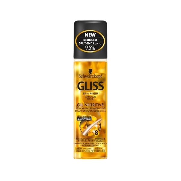 Spray Cabelo Condicionador Express Gliss Oil Nutritive embalagem embalagem