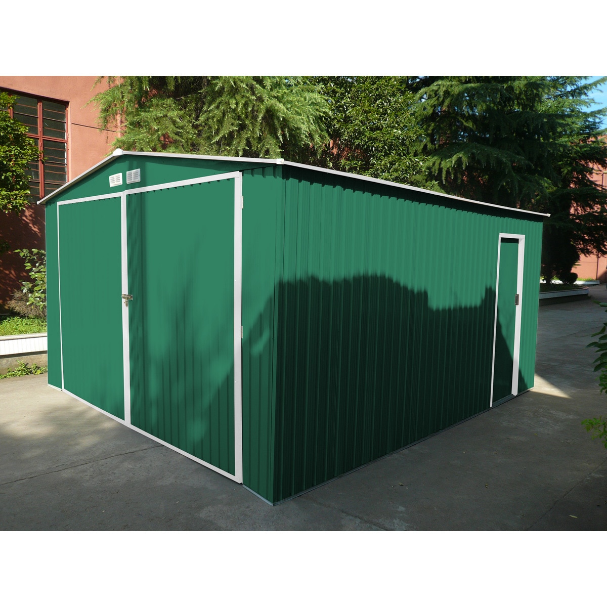 Garagem metálica Kent Verde-escuro-1