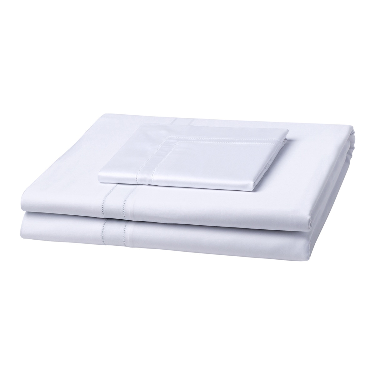 Funda de almohada satén de algodón Doppio Ajour Frette Blanco-3