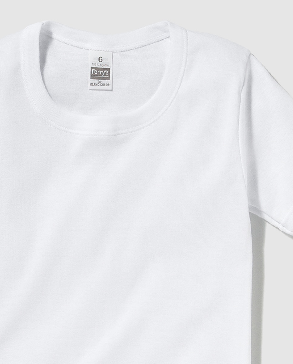 T-shirt de menino Ferrys branca de manga curta Branco-2