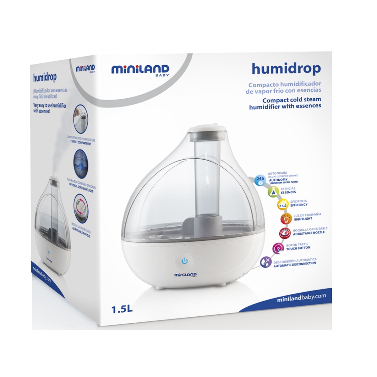 Humidificador Miniland Humidrop branco Branco-5