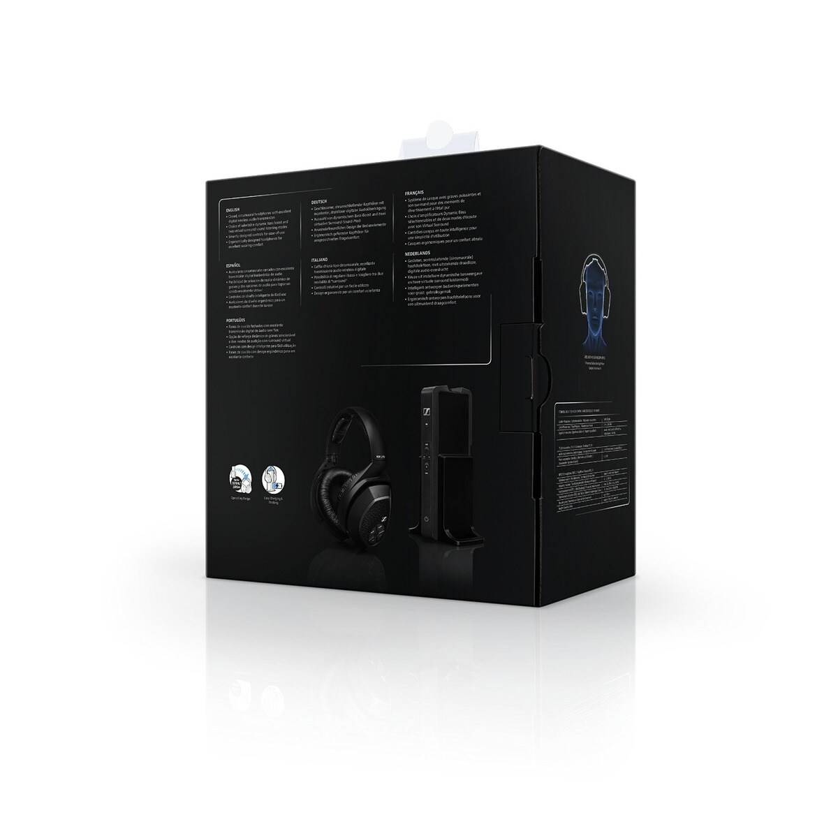 Auscultadores Sem Fios SENNHEISER RS 175 Preto-4