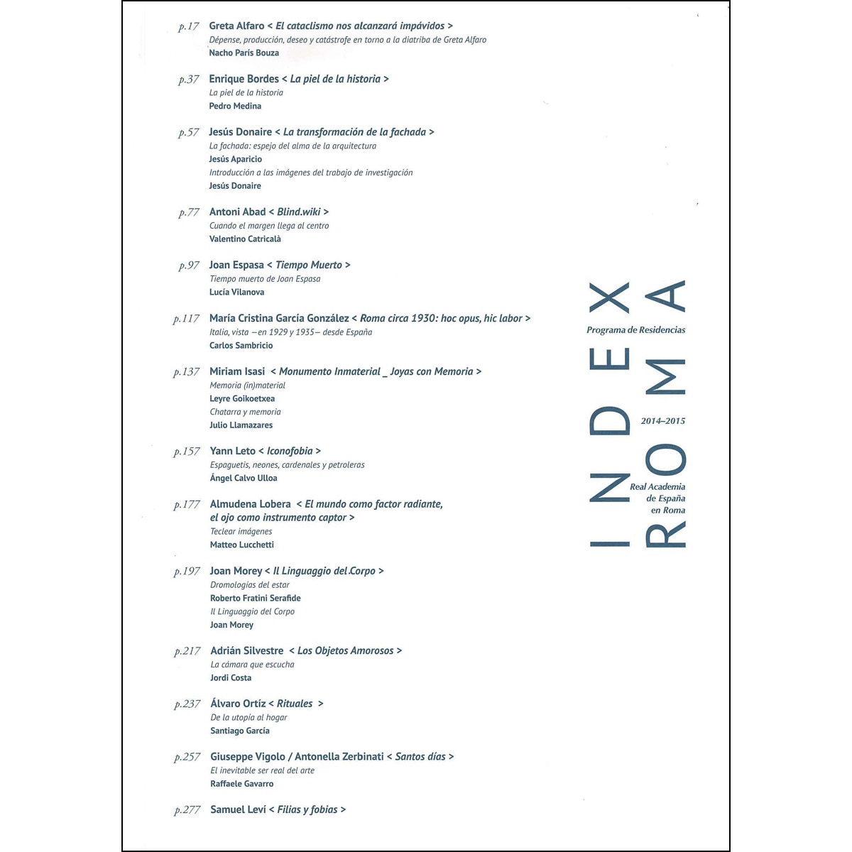 Index Roma (Cat.Expo) 1