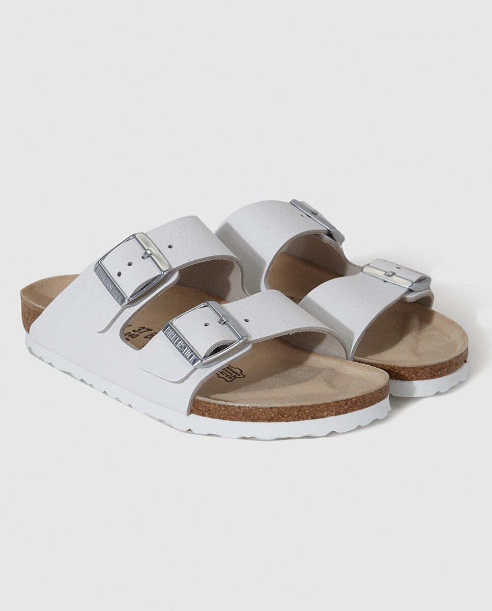 Sandalias planas de mujer Birkenstock de piel blancas · Birkenstock · El  Corte Inglés