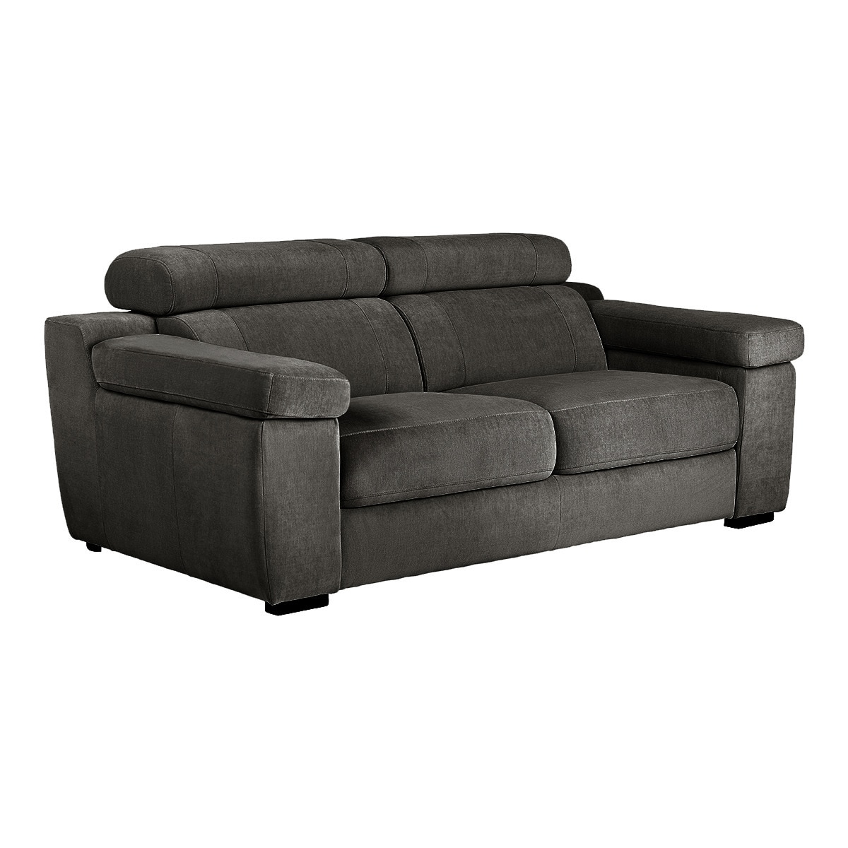 Sofá de 3 Lugares com Apoio de Cabeça Regulável City Antracite-2