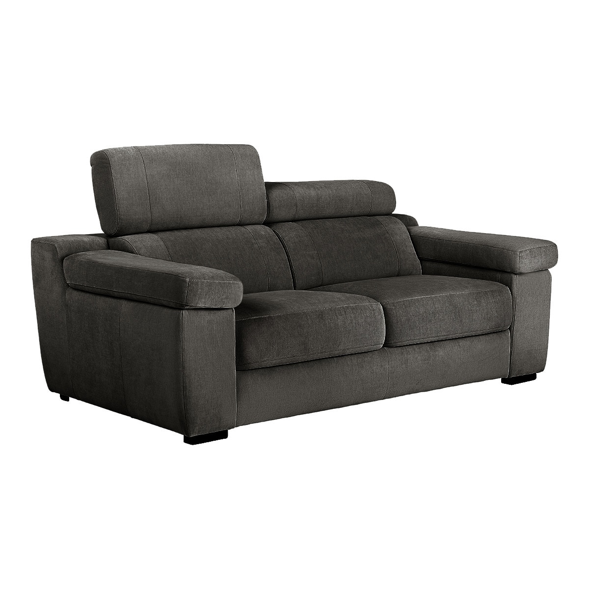 Sofá de 3 Lugares com Apoio de Cabeça Regulável City Antracite-3