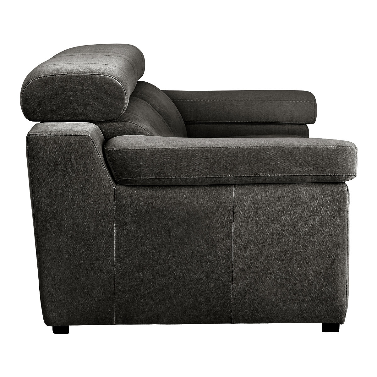 Sofá de 3 Lugares com Apoio de Cabeça Regulável City Antracite-4