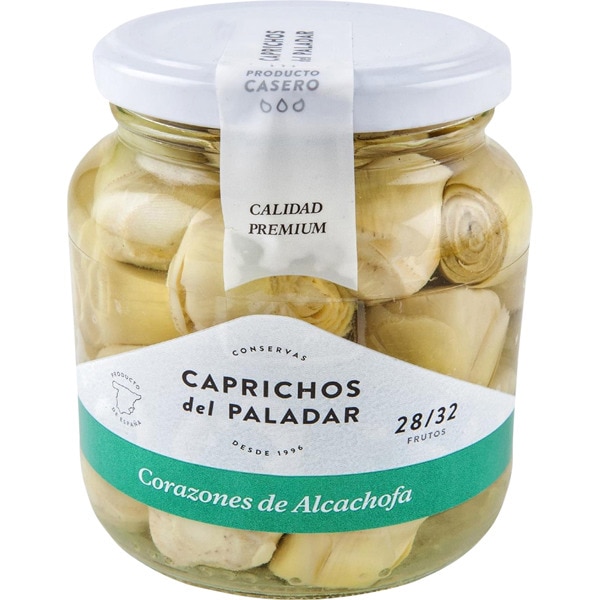 corazones de alcachofas 28-32 frutos tarro 350 g