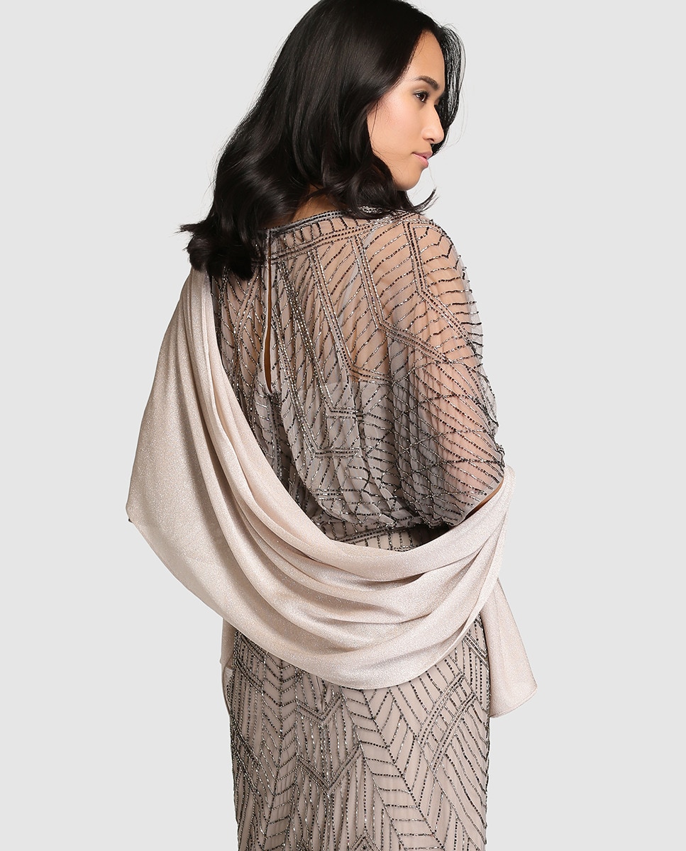 Étole de soirée crème