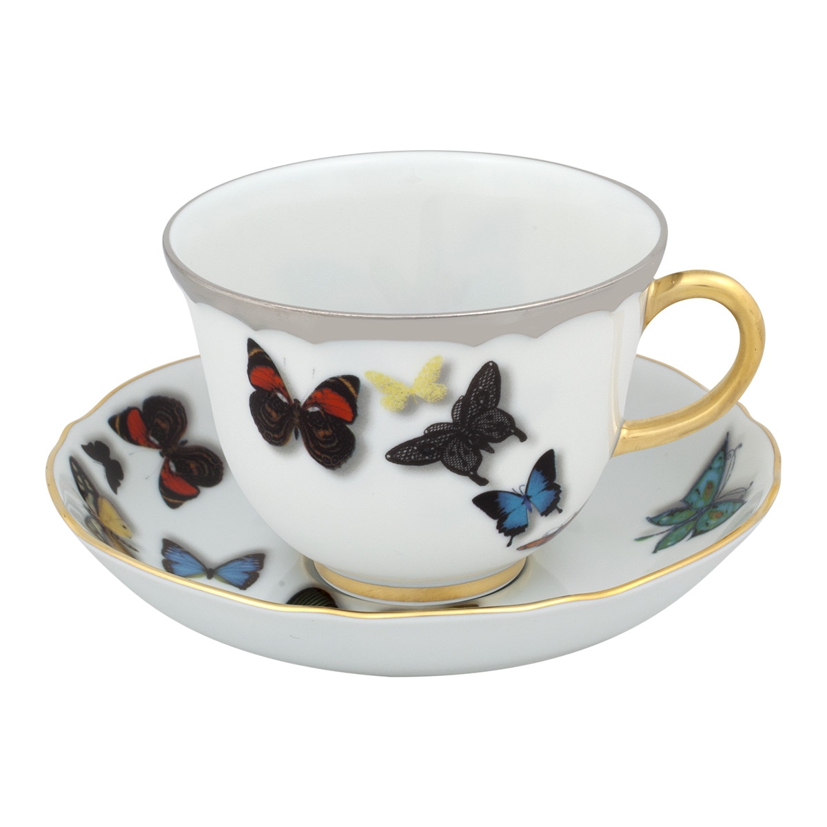 Vista Alegre - Taza De Té Con Plato Butterfly Parade En Oferta Vista Alegre - Taza De Té Con Plato Butterfly Parade
