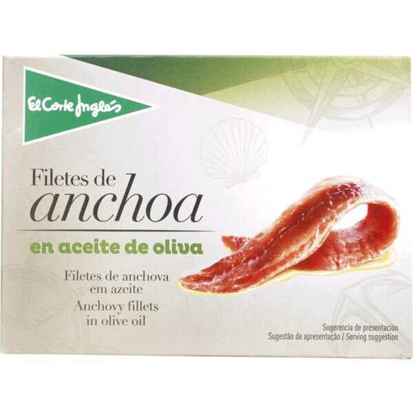 El Corte Inglés Filetes de Anchova em Azeite lata 53 g