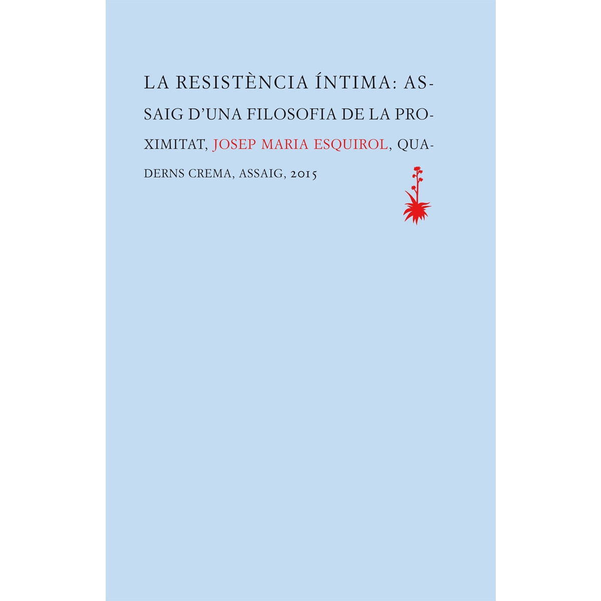 Imagem 0 de La resistència íntima: Assaig d'una filosofia de la proximitat