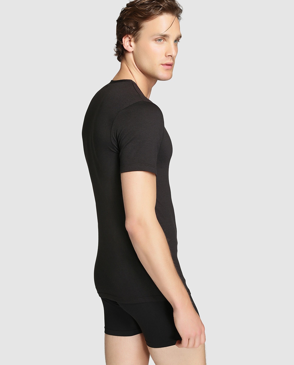Camisola interior de homem Abanderado preta Preto-2