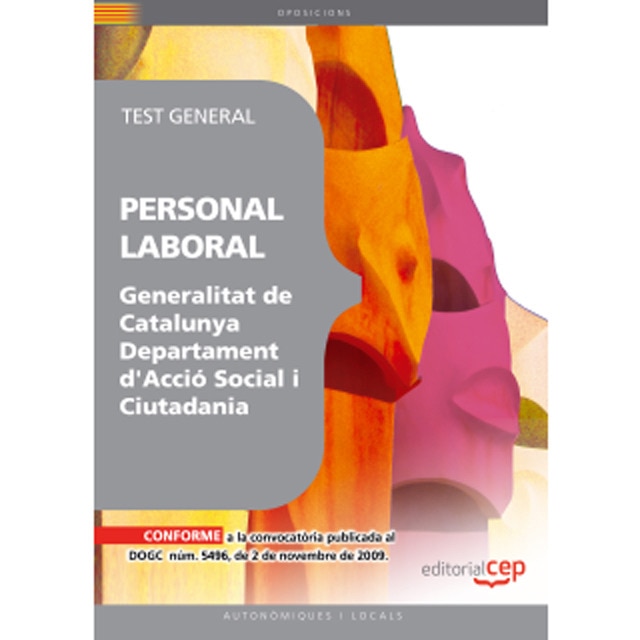 Imagem 0 de Personal laboral de la generalitat de catalunya. Departament d'acció social i ciutadania. Test general(Tapa blanda)