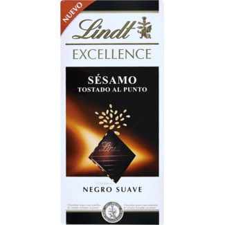 Chocolate Preto Tostado com Pepitas de Sésamo Excellence embalagem 100 g - Lindt