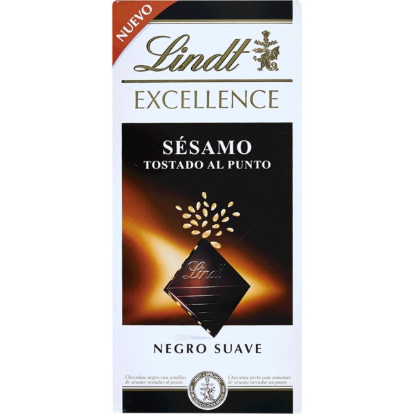 Chocolate Preto Tostado com Pepitas de Sésamo Excellence embalagem 100 g