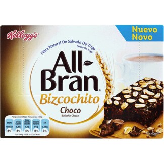Kellogg´s All Bran Biscochito Barra de Cereais Bolinho de Chocolate Pack 6 embalagem 240 g