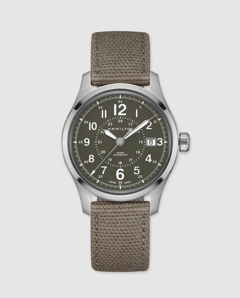 Hamilton - Reloj De Hombre H70595963 Khaki Field Textil