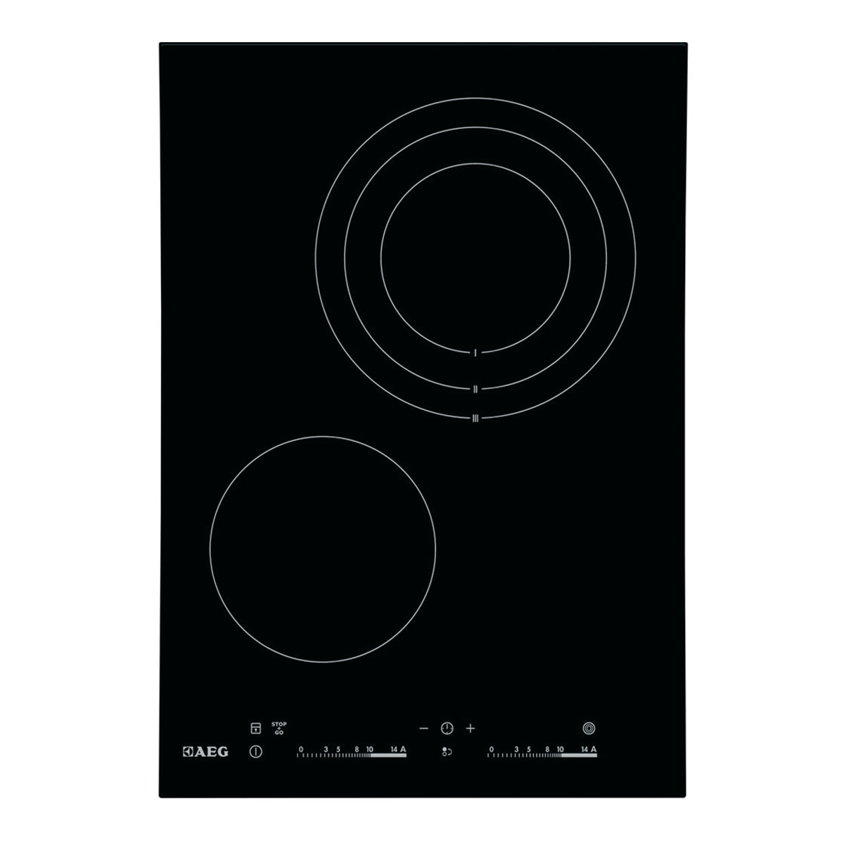 Placa modular AEG HC452021EB con 2 zonas vitrocerámicas 1