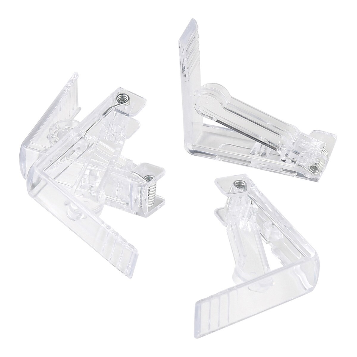 Conjunto de 4 pinças para prender a toalha Clamp Transparente-1