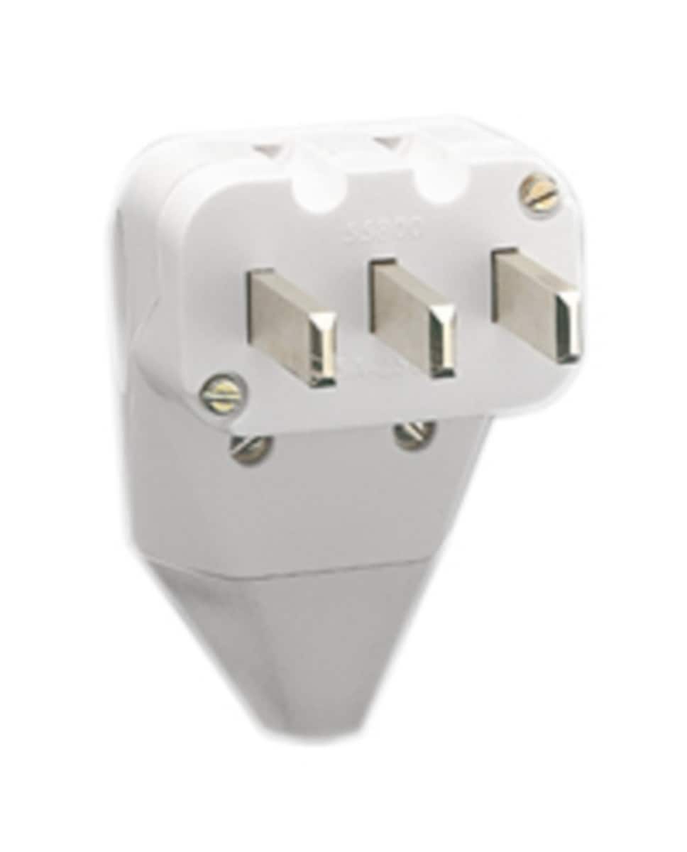 Clavija 2 polos + toma de tierra 25 A Blanco-1