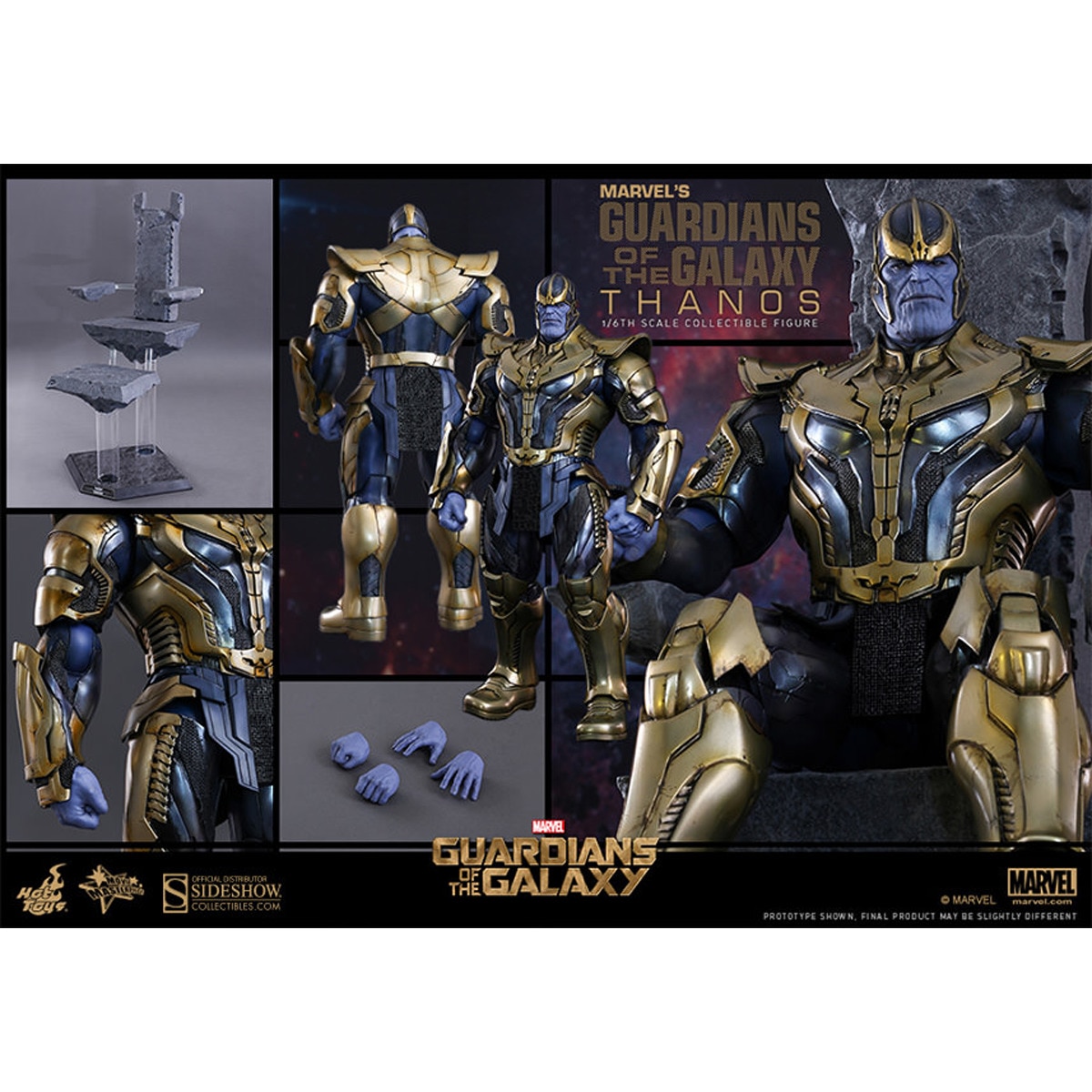 Imagem 0 de  Figura Guardiões da Galáxia Marvel Thanos 1/6
