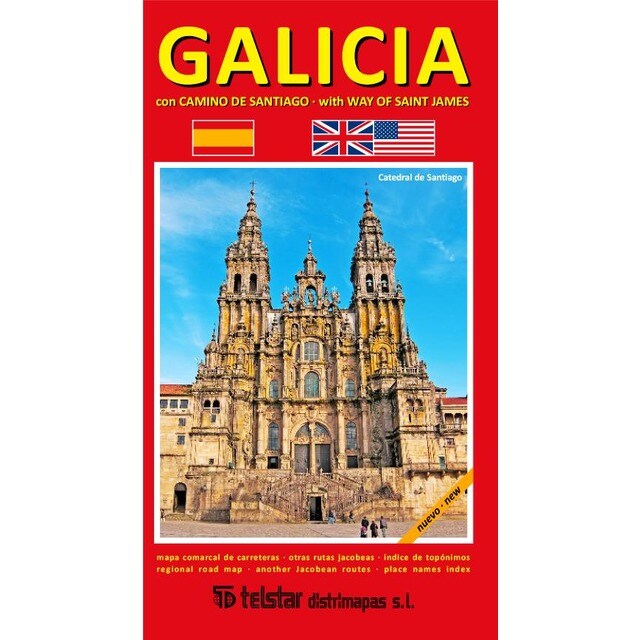 Imagem 0 de Mapa de galicia incluye camino de santiago