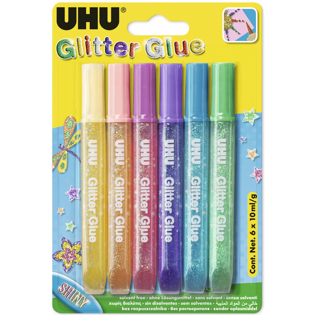 Tubos de Cola Glitter Young Creativ 1