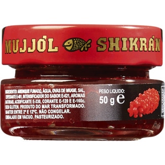 Ovas Vermelhas de Peixe Mujjol frasco 50 g - Shikran