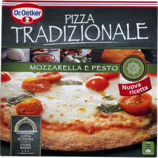 Dr. Oetker Tradizionale Pizza de Mozzarella e Pesto embalagem 370 g