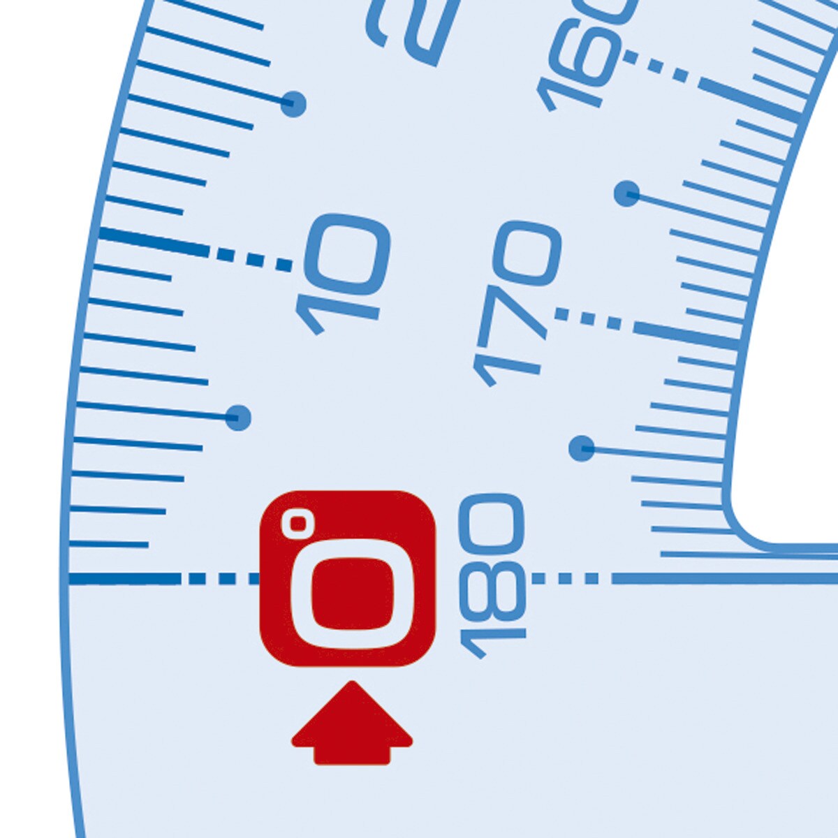 Transferidor 180º Ergonómico Geometric Maped transparente Transparente-2