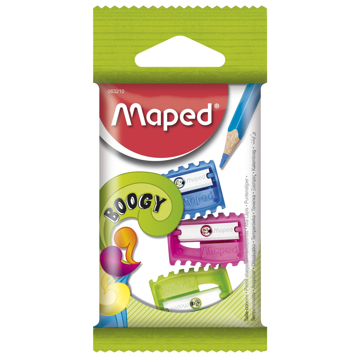 Imagen 0 de Blíster con 3 Sacapuntas Boogy Colores Surtidos Maped