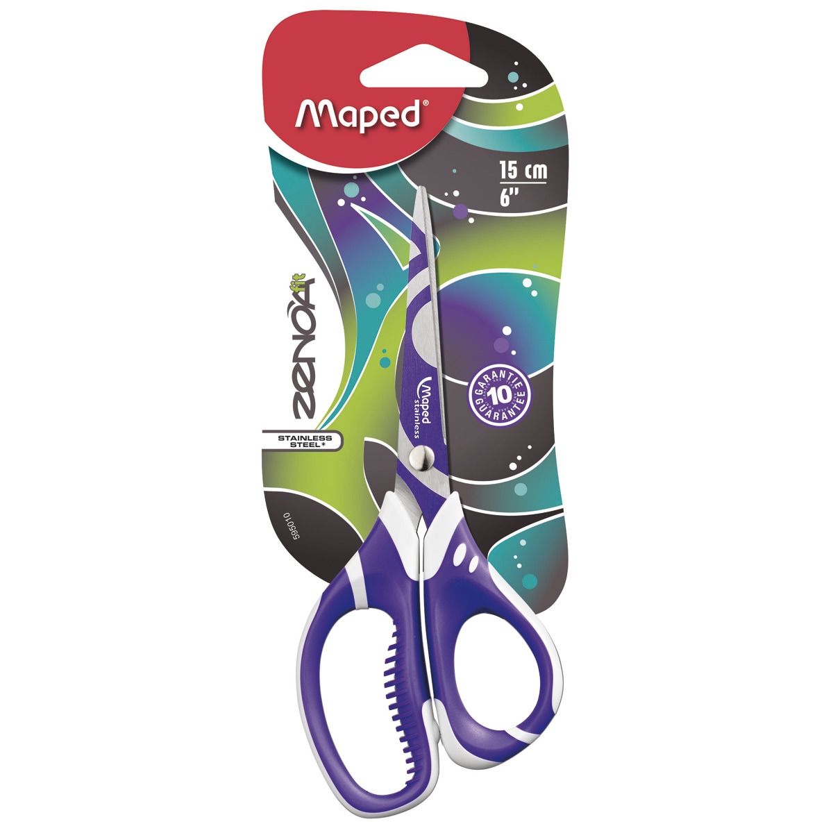 Imagen 0 de Tijeras de Anillas Asimétricas 15 cm Zenoa Fit Colores Surtidos Maped