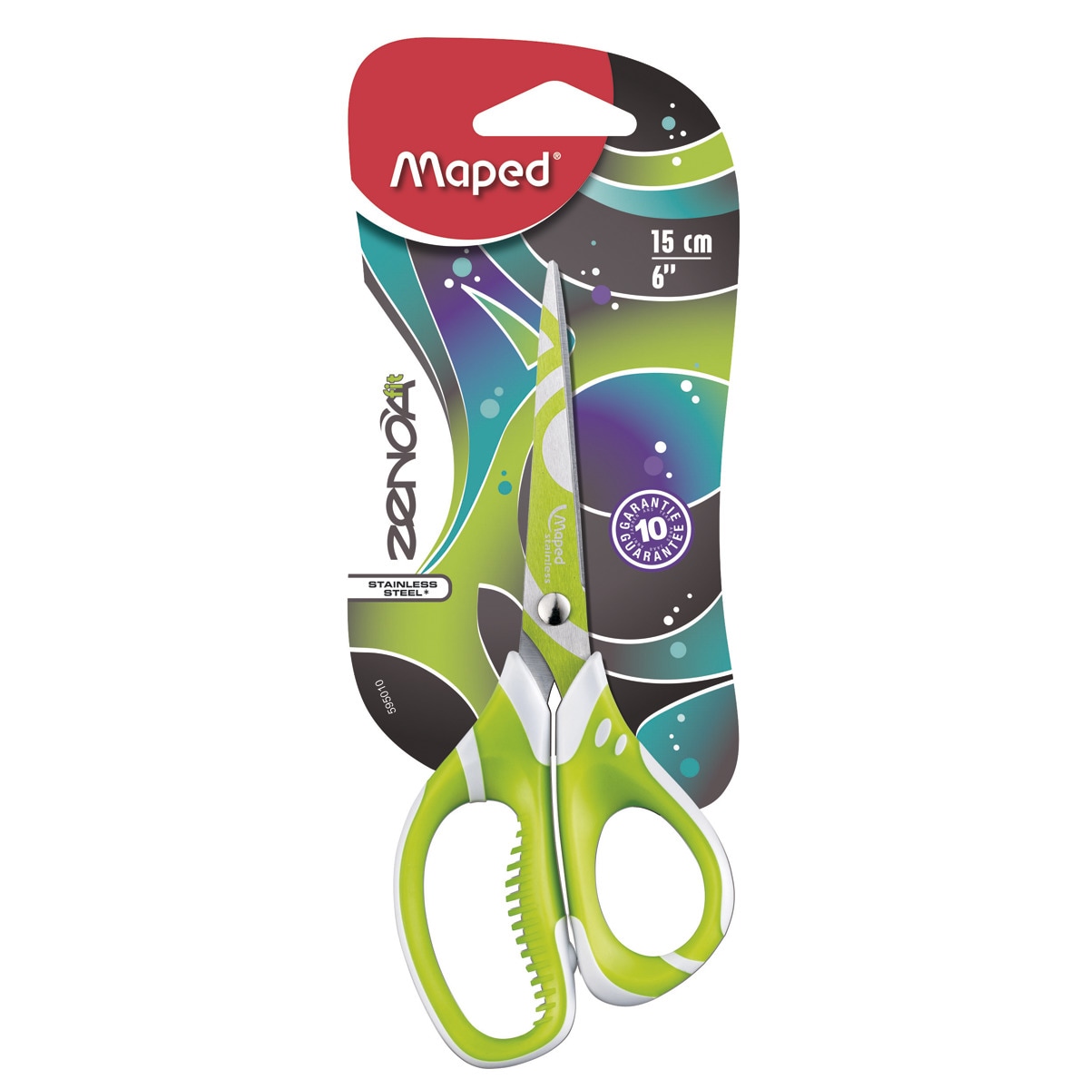 Tijeras de Anillas Asimétricas 15 cm Zenoa Fit Colores Surtidos Maped 2