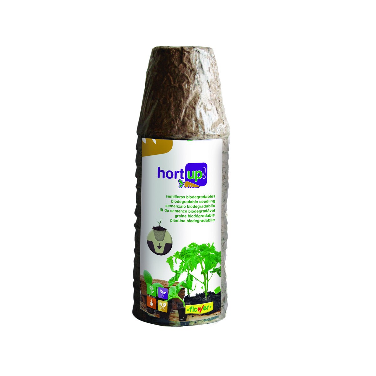 Semilleros biodegradables redondos Hortup! 55042 Surtido-1