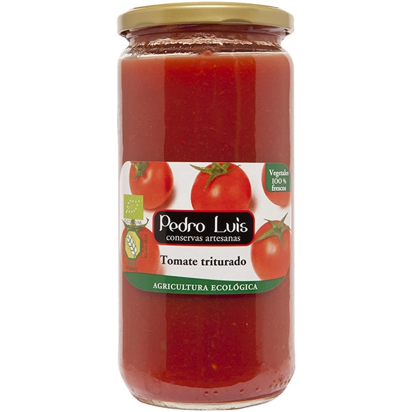 tomate triturado de agricultura ecológica frasco 660 g neto escurrido