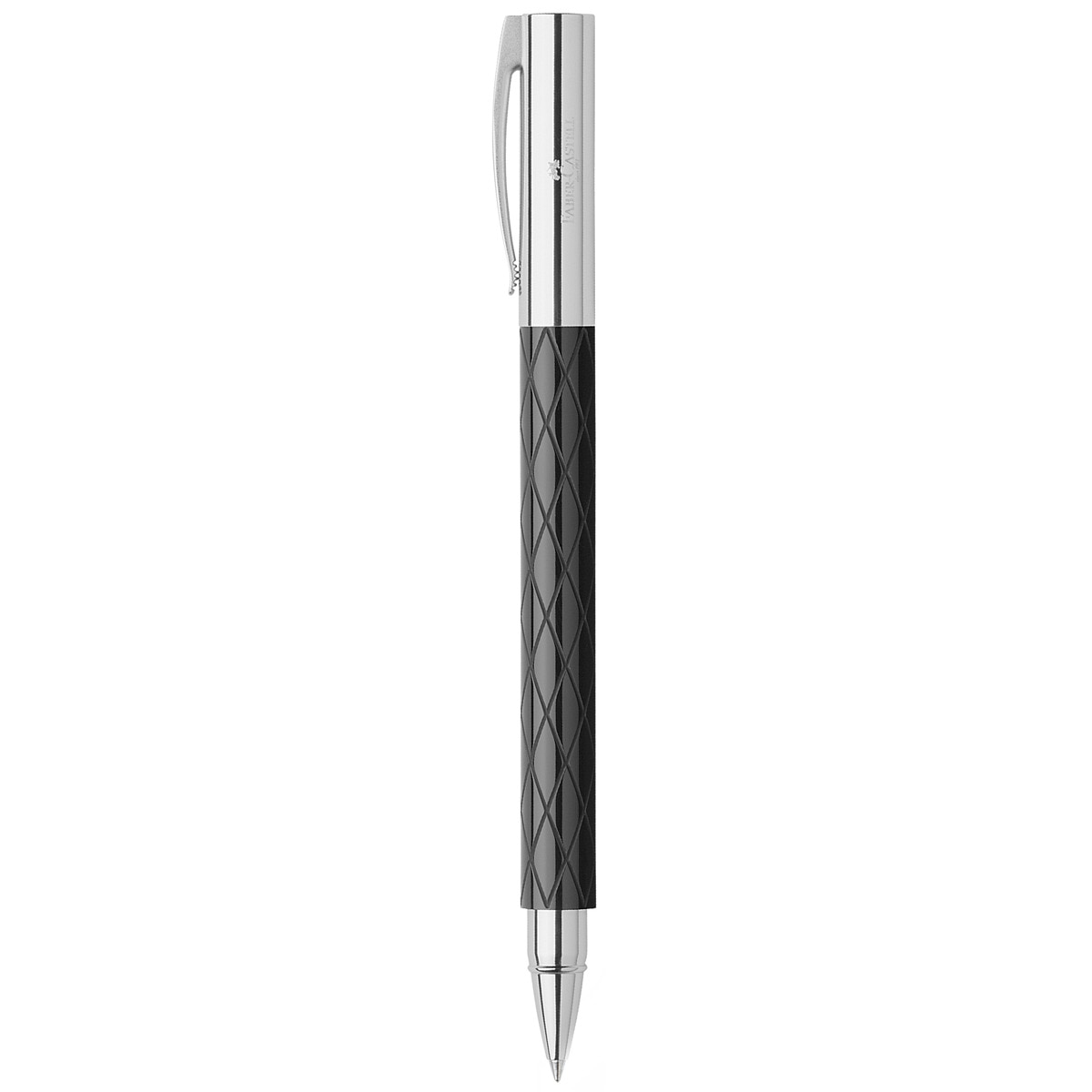 Roller Ambition Rhombus Faber-Castell Negro y Acero Negro / Cromo-1