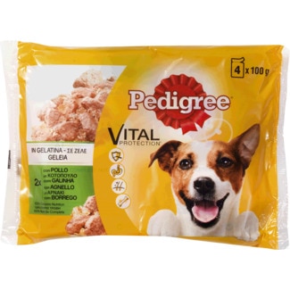 Comida Húmida para Cão em Molho com Galinha e Borrego Pack 4 unidades embalagem 100 g - Pedigree Vital Protection