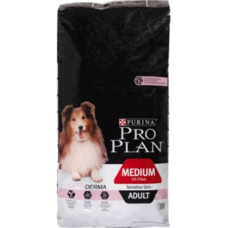 Ração para Cão Adulto Médio com OptiDerma para Pele Sensível Rica em Salmão embalagem 14 kg - Purina Pro Plan