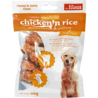 Snacks para Cão com Galinha e Arroz 100 g - Les Filous