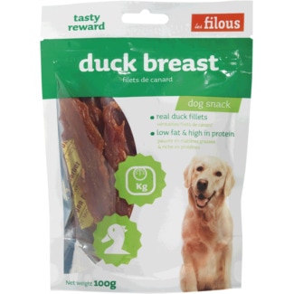 Snacks de Cão com Peito de Pato 100 g - Les Filous