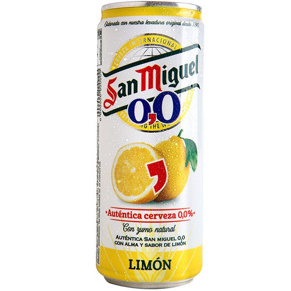 Buy Alcoholfree beer with natural lemon juice tin 33 cl · SAN MIGUEL 0