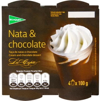 copa de chocolate y nata pack 4 unidades 100 g - El Corte Ingles