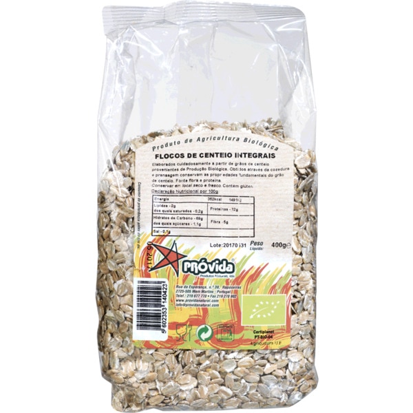 Flocos de Centeio Biológicos embalagem 400 g