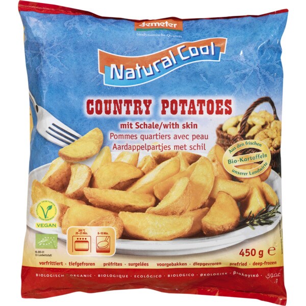 Natural Cool Batatas Fritas Country Biológicas embalagem 450 g